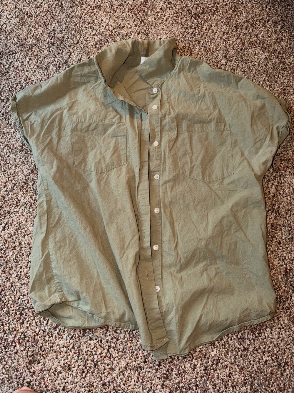 Light Olive Button-Up Shirt